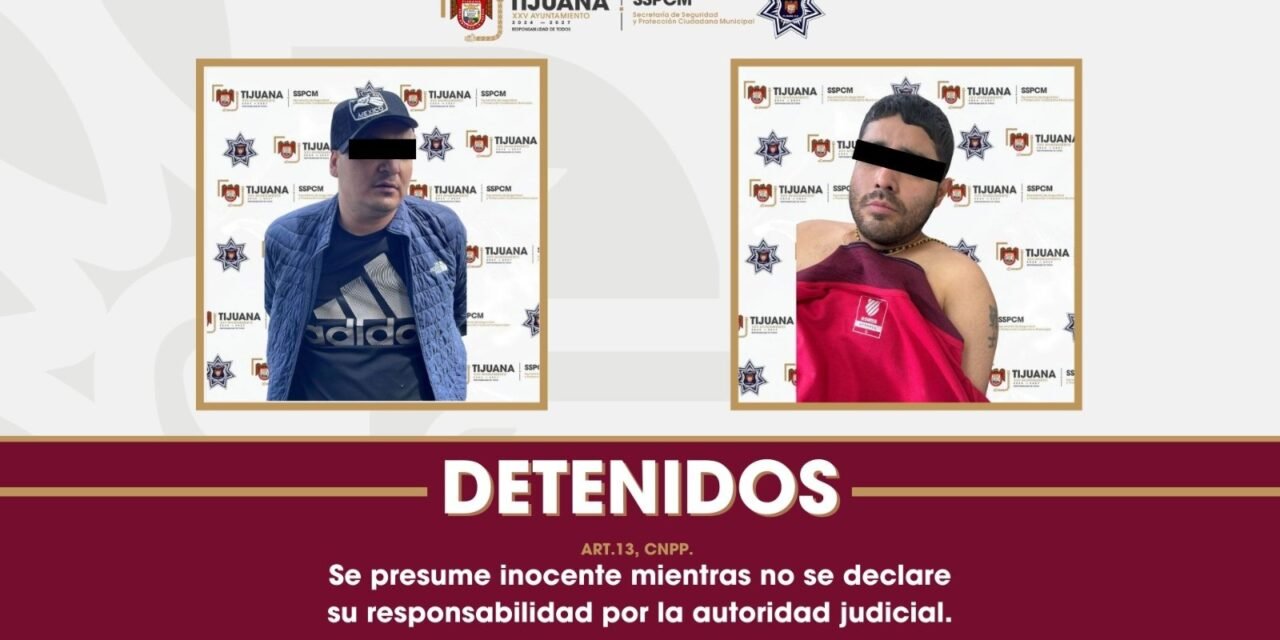 CAPTURA POLICÍA MUNICIPAL A PRESUNTOS ASALTANTES