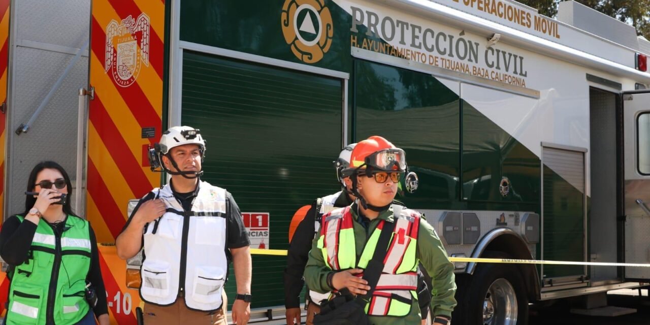 PARTICIPA PERSONAL DEL XXV AYUNTAMIENTO DE TIJUANA EN EL MACRO SIMULACRO ESTATAL DE SISMO