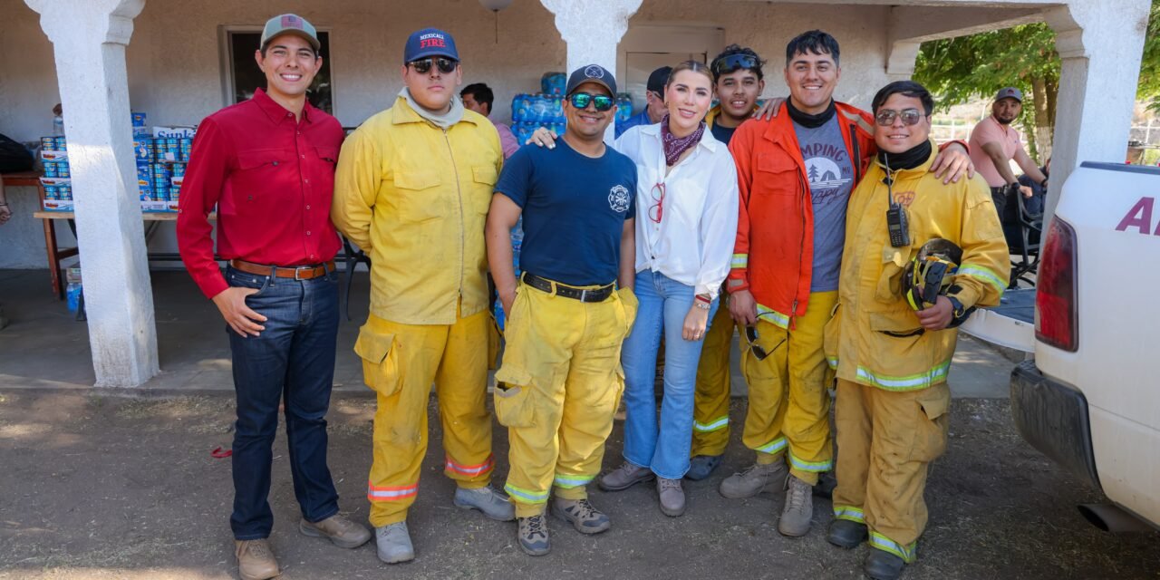 REFUERZAN COMBATE A INCENDIO EN TECATE CON APOYO AÉREO Y COORDINACIÓN INTERINSTITUCIONAL: GOBERNADORA MARINA DEL PILAR