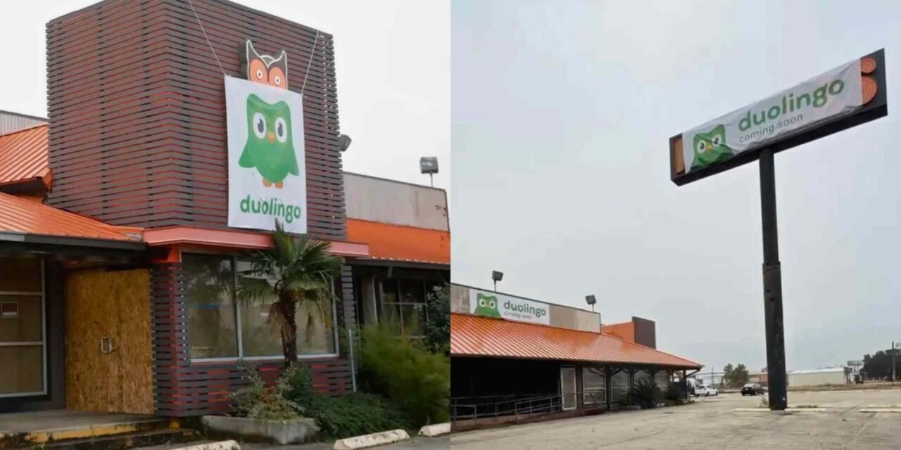 ¿CONVERTIRÁN EX-HOOTERS EN SUCURSAL DE DUOLINGO? CAMPAÑA DESATA CONVERSACIÓN SOBRE MARKETING Y REVITALIZACIÓN URBANA